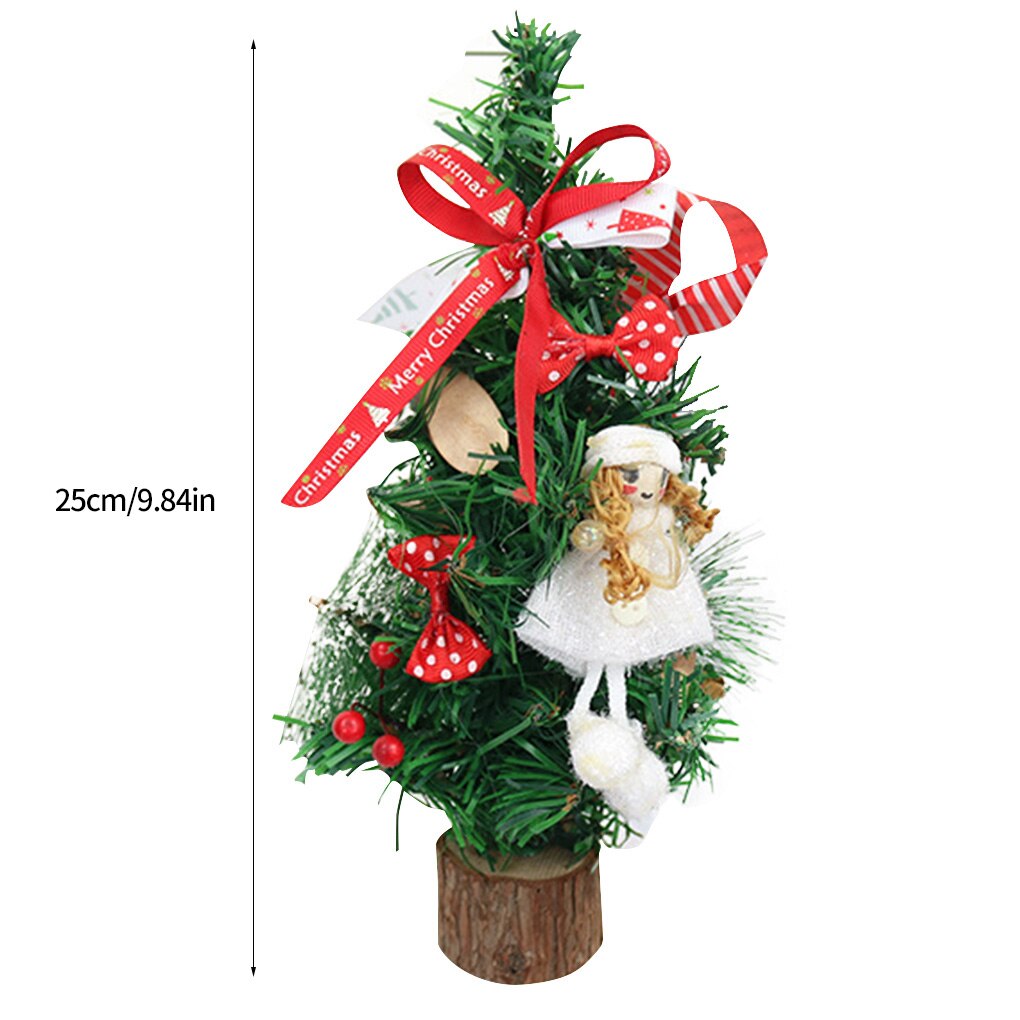 Merry Christmas Desktop Xmas Tree Ornament Home Office Table Top Glowing Tree Decor Year Decoration: 01