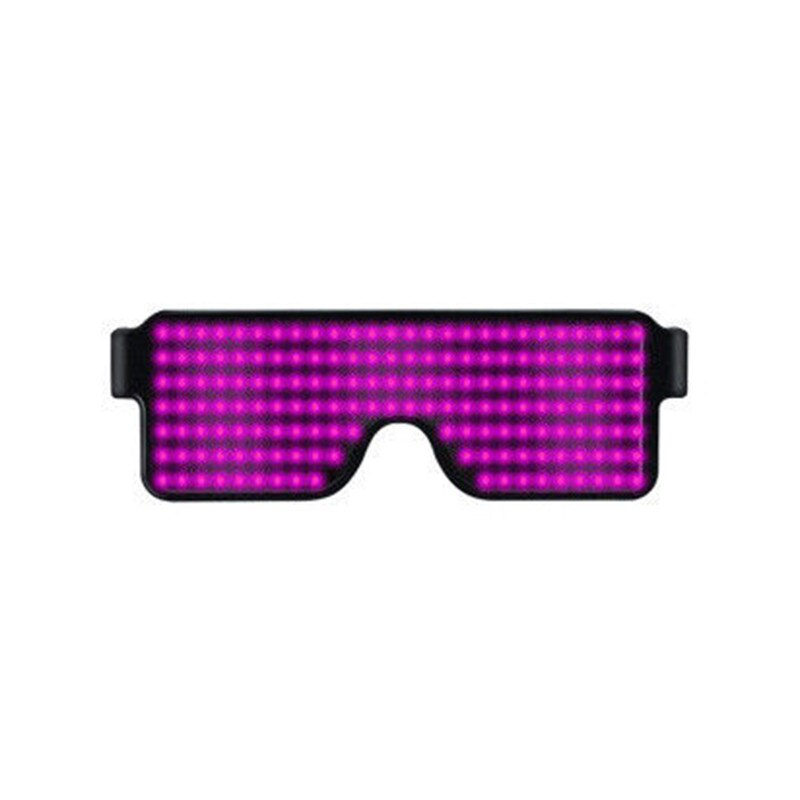 Multifunction 8 Modes Quick Flash Cool Party Led Glasses Nightclub Party Flashing Sunglasses Eyewear Neon Rave Party: Pink light