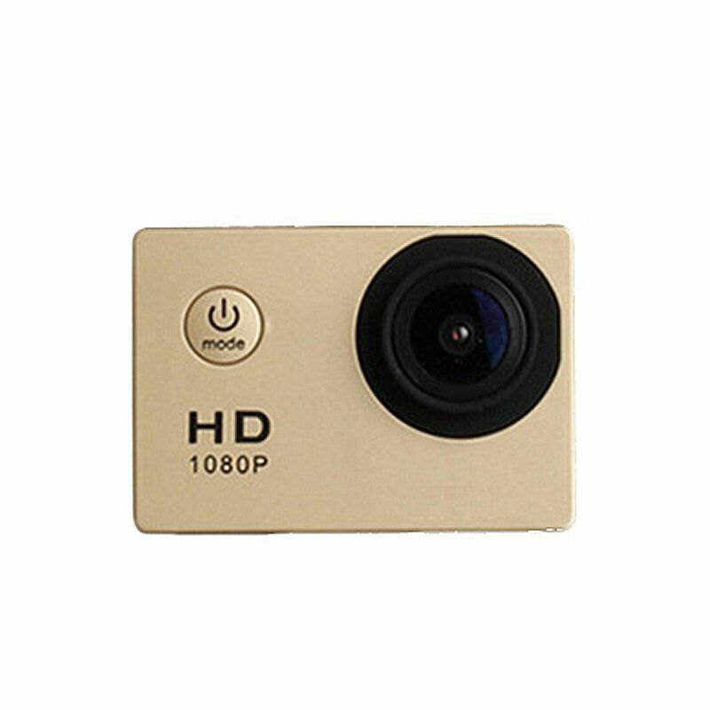 2 inch Ultra HD 1080P Action Camcorder Sports DV Camera DVR Under 30M Waterproof: Gold / with 32GB TF Card