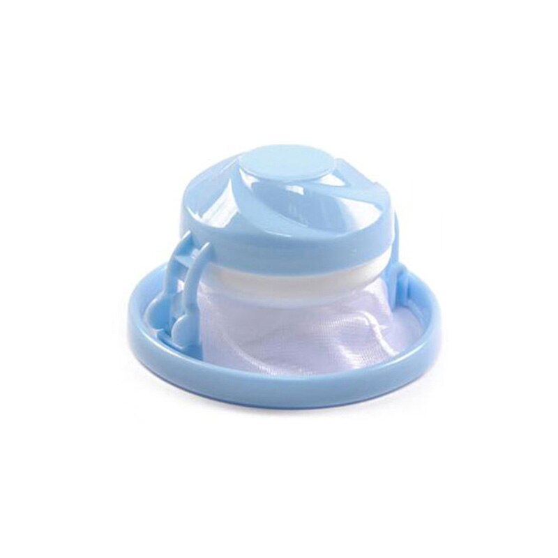 Round Mesh Filter Bag Floating Style Washing Machine House Cleaning Ultra-fine Filter Clothes Filter Laundry Ball: blue 1pc