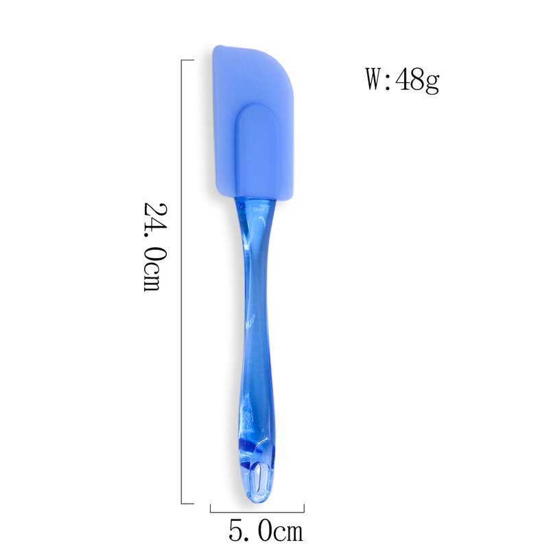 Long Handle Cake Cream Butter Silicone Spatula Mixing Batter Scraper Baking Pastry Tools Set Bakeware Kitchen Accessories