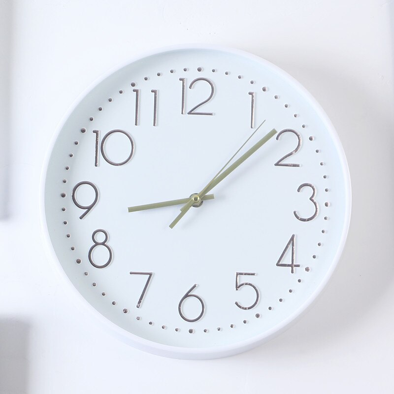 Wall Clock European Style Large with Numbers Mute Wall Clock Pastoral Style Wall Clock Sweep Circle Clo: Color Mixed Hair