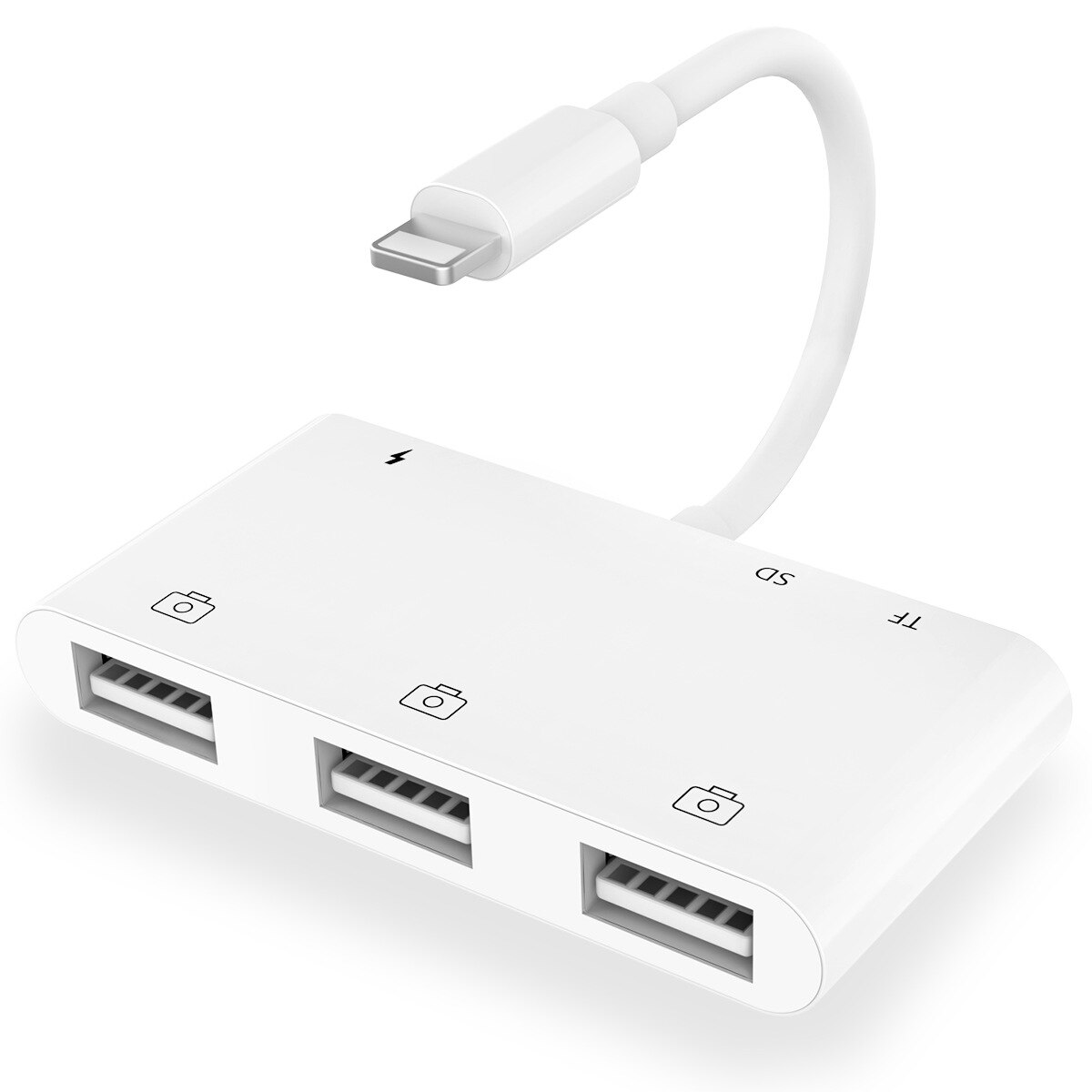 Seis em um leitor de cartão novo ipad iluminação multi função leitor de cartão tf/sd/usb
