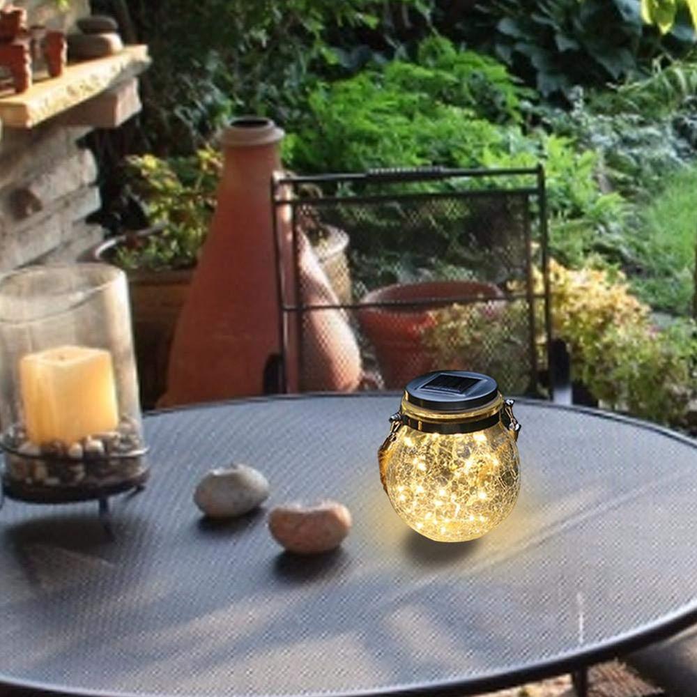Led solar fairy light powered mason jar lights for outdoor patio party wedding garden gårdhave dekorative led lamper