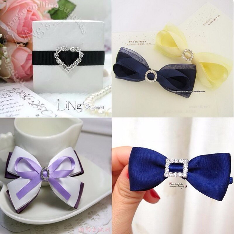 19mm Gold Rhinestone Buckles For Wedding Invitation Card Decoration Ribbon Slider Accessories DIY Hairbow Manualidades 50pcs/lot