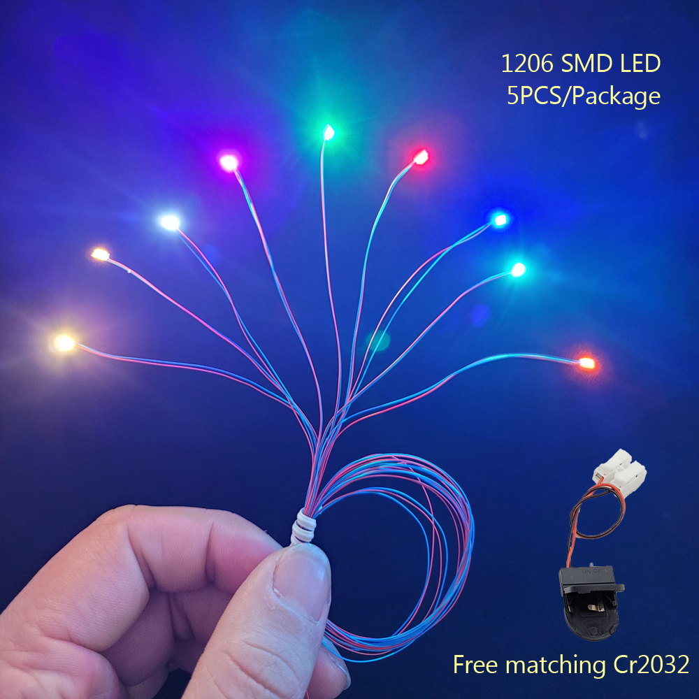 verdrahtet LED Smd 1206 3v LED Lampe Modelle Zug Vor-gelötet Mikro Litz für Zug Eisenbahn Landscapehobby Modell Bausatz Eisenbahn Beleuchtung