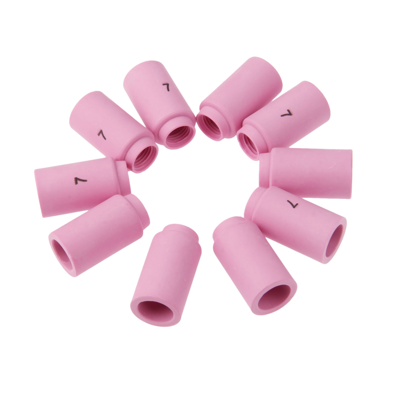 DRELD 10PCS TIG Alumina Ceramic Shield Cup 13N11 7# Fit TIG Welding Torch Consumables SR PTA DB WP 9 20 25 Gas Lens Nozzle Cup