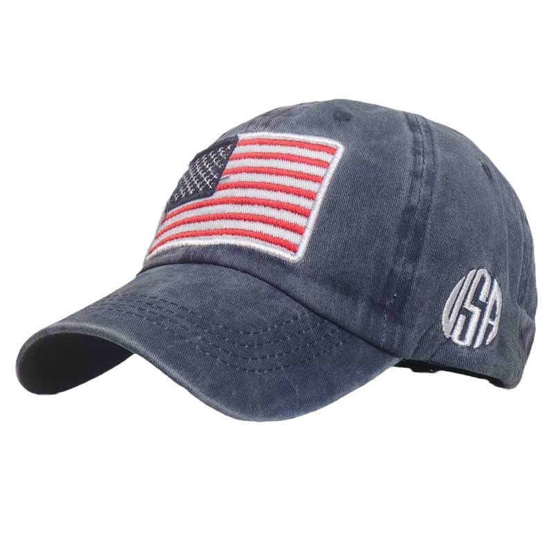 Neue männer Baseball Kappe für Frauen Hysterese Hütte knapp Stickerei USA Knochen Kappe Gorras lässig Casquette Männer Angeln Baseball Hütte: Marineblau