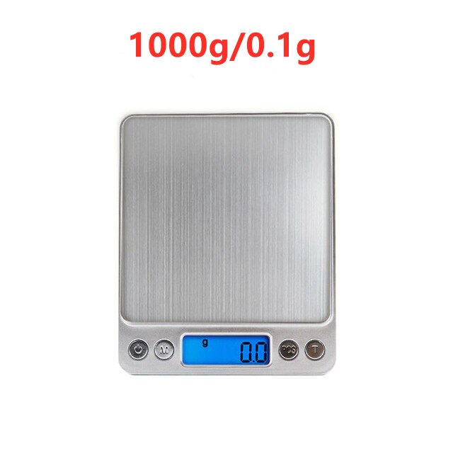 0.01g/0.1g Precision LCD Digital Scales 500g/1000/3000g Mini Precision Backlight Electronic Grams Weight Balance Scale: 1000g-0.1g