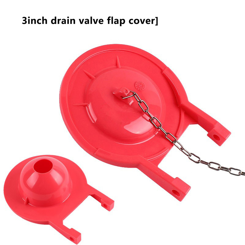 Red 3-inch Toilet Flapper with Chain, Toilet Stopper Flapper, Universal for American Standard, Easy to Install