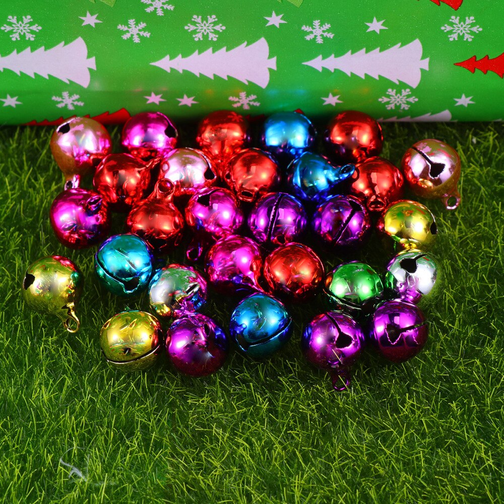 100Pcs Kerst Jingle Bell Galvaniseren Charmant Bells Sieraden Accessoire Voor Decoratie Handtassen Ambachten Bells (Gemengde Kleur)