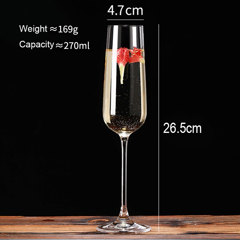 Champagne Flute Glasses Cocktail Glasses Hand Blown Lead Free Champagne Cups: 7
