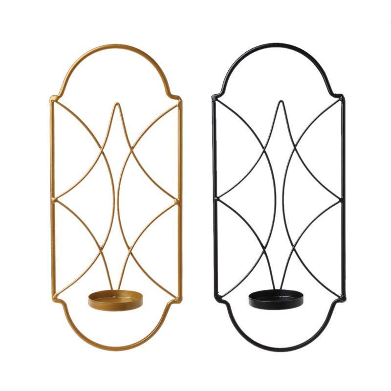Scandinavische stijl metalen ijzeren kandelaar wandlamp kaarsenhouder woondecoratie