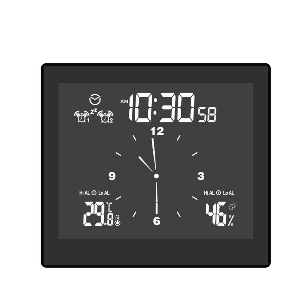 Bathroom Clock Waterproof Digital Temperature Humidity Countdown Time Multifunctional Alarm Clock LCD Screen Hanging Clock Timer
