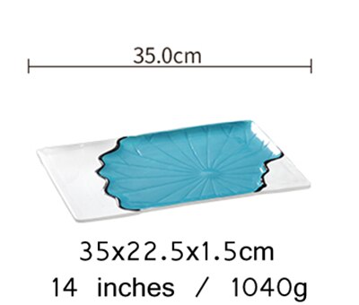 Twórczy ceramiczny nieregularny płytki talerz makaron talerz zupy ciemny suma talerzyk deserowy moda chińskie jedzenie restauracja zastawa stołowa: 14cale