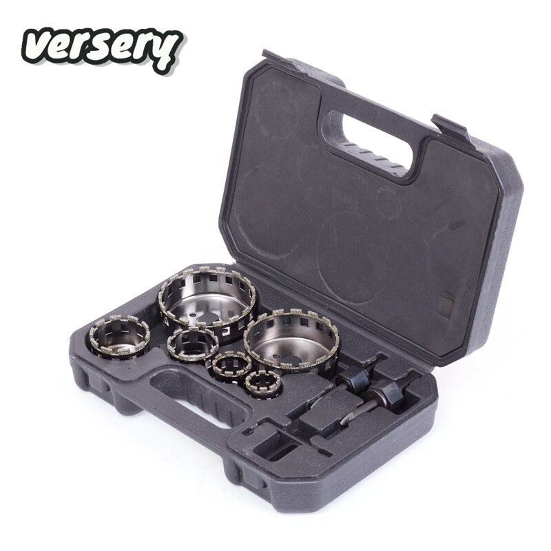 9 pièces/ensembles 25mm-73mm diamant enduit foret ensemble carrelage marbre verre céramique trou scie forets pour outils électriques: Default Title