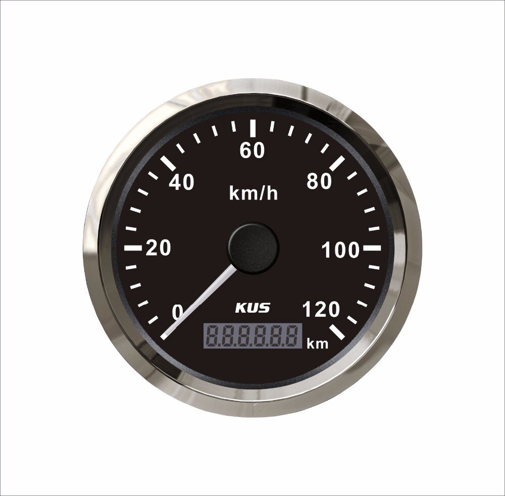 Universele Gps Snelheidsmeter 0-120 Km/h Voor Auto Motorfiets Totale Kilometerstand Verstelbare 3 3/8 "9-32V Met Rood/Geel Backlight