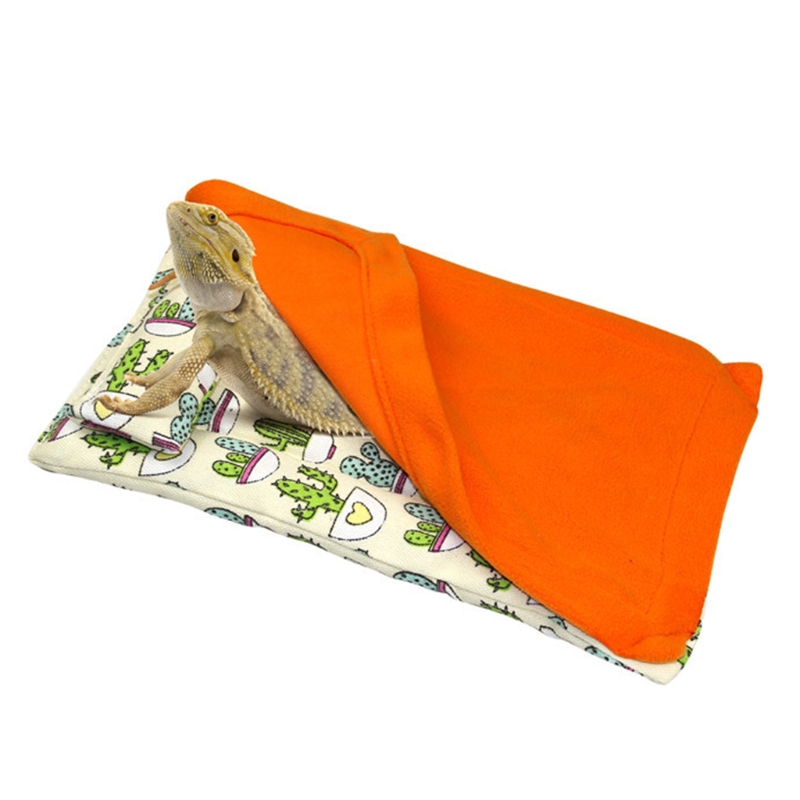 Reptiel Slaapzak Cartoon Tropische Cactus Print Deken Met Kussen Kooi Logeerpartijtjes Dutje Mat Voor Baardagaam Luipaard Gxma