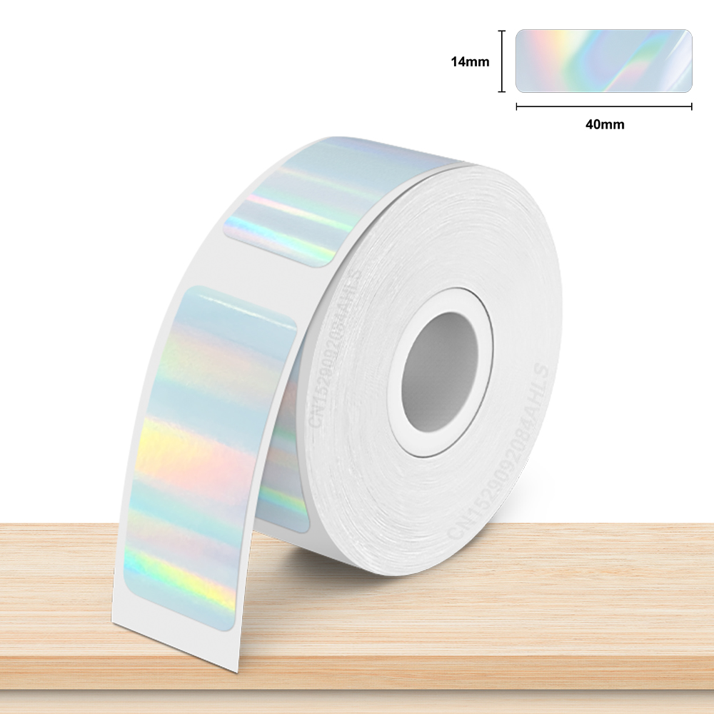 P15 Papierrolle 15x40 Thermoaufkleber 12x40 15x30 14x40 Thermodruckerband Transparentes Etikettenpapier für P15 P12 P11 D30 Q30S: Licht Gelb