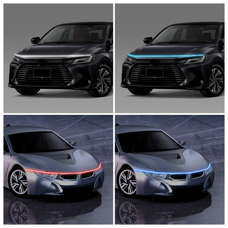 Bande lumineuse Led Super brillante pour capot de voiture, éclairage de balayage, décoration, lampe néon d'ambiance automatique, rétro-éclairage d'ambiance 12V