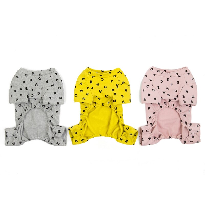 Katoen Hond Pyjama Jumpsuit Pug Franse Bulldog Kleding Schnauzer Kleding Pet Outfit Algehele Poedel Bichon Hond Pyjama Pijama