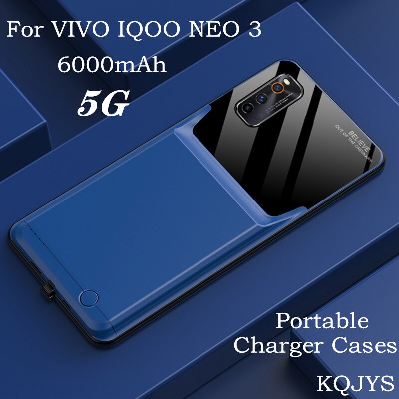 6000mAh Power Bank Battery Charger Cases For VIVO IQOO NEO 3 External Backup Charging Power Case For IQOO NEO 3 5G Battery Case