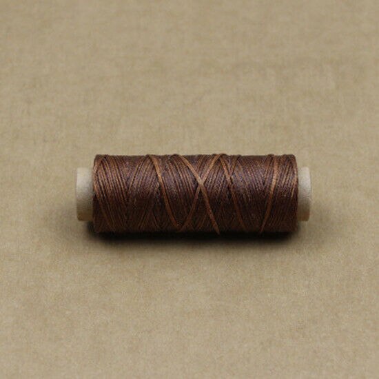 1mm Leather Sewing Flat Waxed Thread Wax String Hand Stitching Craft 50M 150D: Coffee