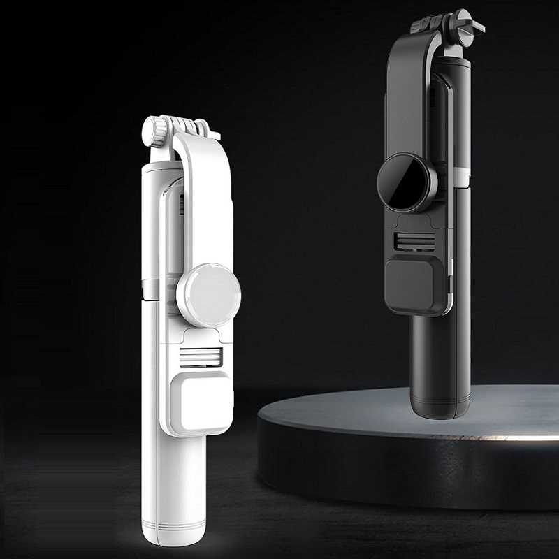 Mobil selfiepinne trådlös bluetooth hopfällbar mini-stativ för mobiltelefon med fjärrkontroll för ios och android
