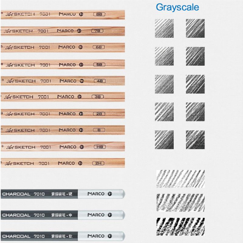 29pcs/set Sketch For Beginners Pencil Sketching Drawing Art Tool Graphite Pencils Sketching Supplies