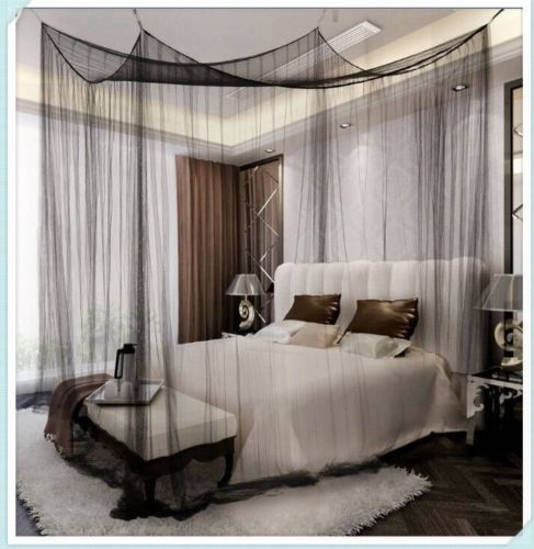 Cortina cuadrada para cama, mosquitera, red para dosel de malla, ropa de cama de princesa sin soporte, textiles para el hogar