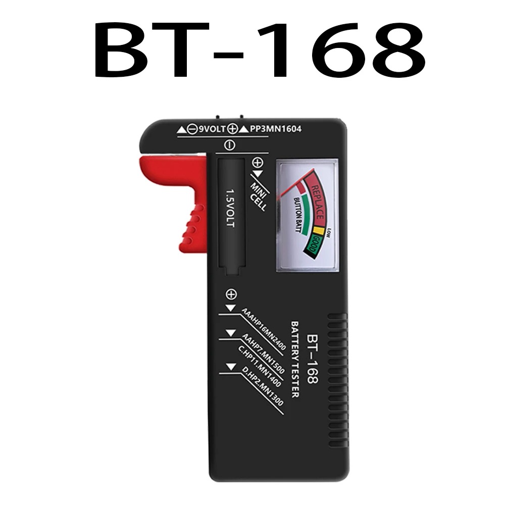Testeur de batterie numérique BT-168 Pro BT-168D BT-168, écran LCD C D N AA AAA 9V 1.5V, détecteur de capacité de pile bouton: YELLOW