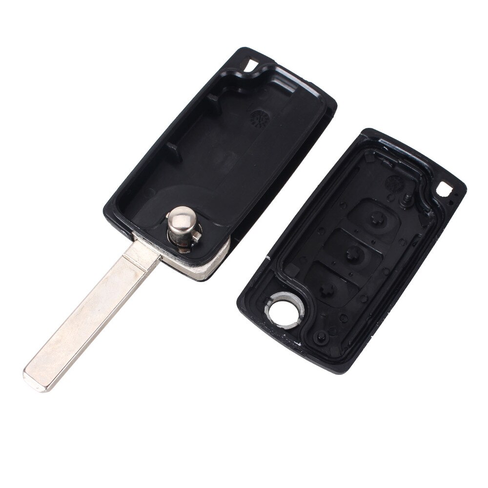 CARCASA LLAVE COCHE PEUGEOT 3 BOTONES 107, 206, 207, 208 CE0523 HU83 MANDO