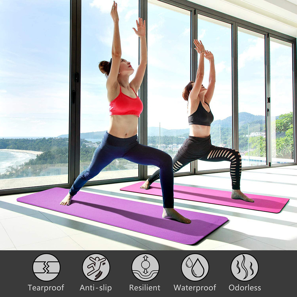 6 Mm Yoga Mats Voor Fitness Antislip Dubbele Kleuren Veilig Te Gebruiken Voor Beginner Milieuvriendelijke Body Building Oefening mat Voor Pilatus G3