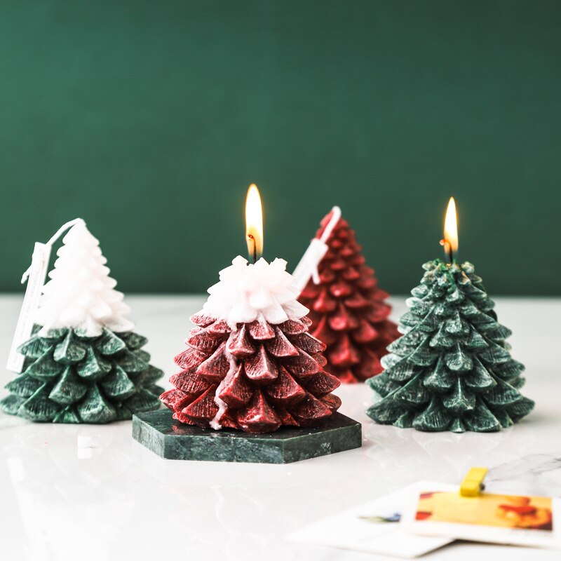 Nordisk julgran doftljus enkel hem doft dekoration sovrum matbord levande middag för jul
