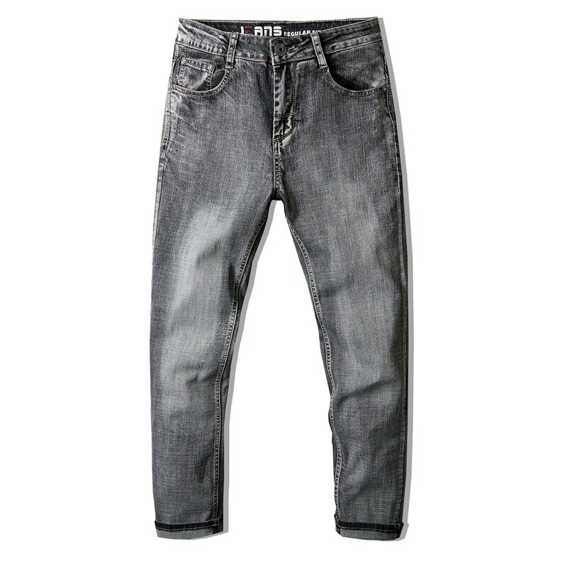 Gewassen italiaanse herenjeans van het merk balplein, rechte pasvorm, distressed en gescheurde jeans voor heren.