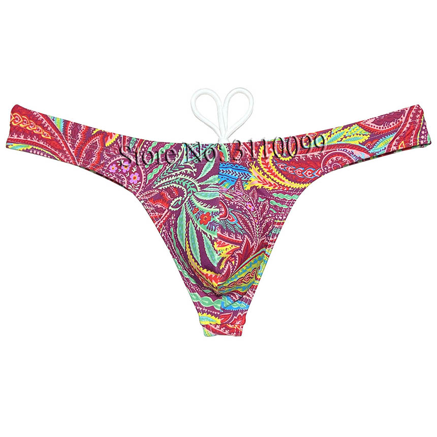 Polychrome Herren-Badeanzug, Bikini, Strandmode, Futter, Badehose, Tanga, Badehose