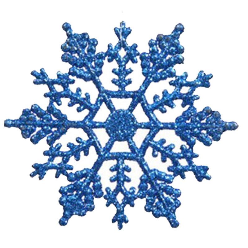 10 cm jul snefnug hvide snefnug ornamenter træ dekoration festival fest hjem dekoration: Blå