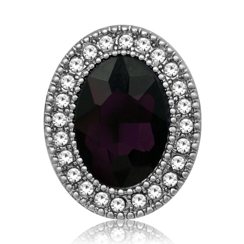 Mooie strass ovaal 20mm drukknopen passen op 18mm drukknopen armband drukknopen sieraden: Kz3438- zwarte