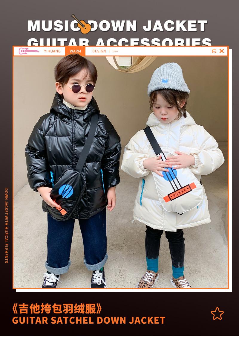 Chaqueta gruesa de plumón de pato para niño y niña, abrigo de plumón de pato blanco, Parka con cremallera, ropa de invierno,