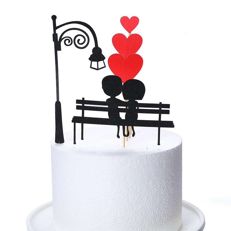 Valentijnsdag Rood Hart Cake Topper Set Voor Vriendin Liefhebbers Bruiloft Decoratie Verjaardag Taart Decoratie Taart Benodigdheden: style 3