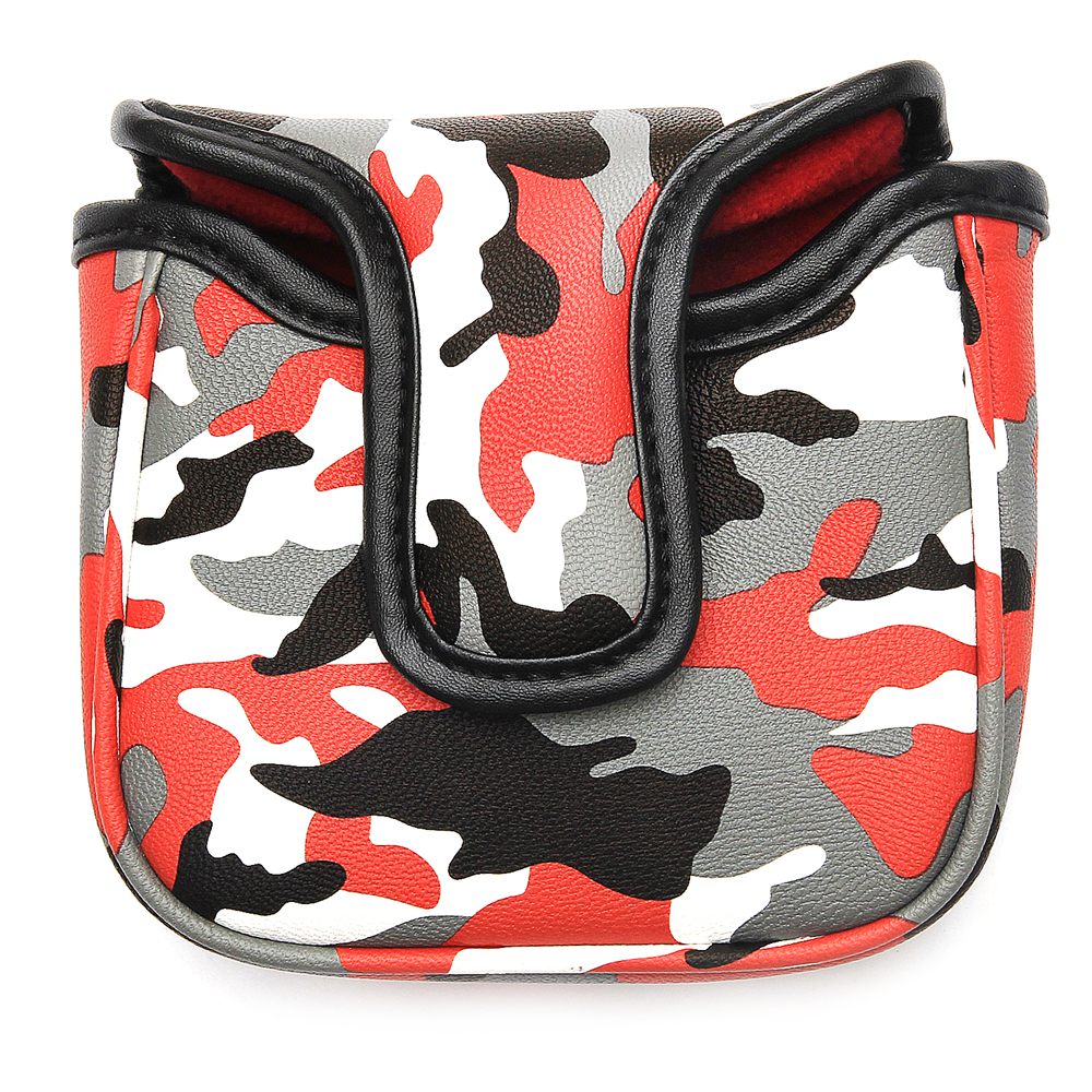 Skull golf putter cover stor klubba golf head cover magnetisk stängning röd vit blå passform för de flesta märken: F