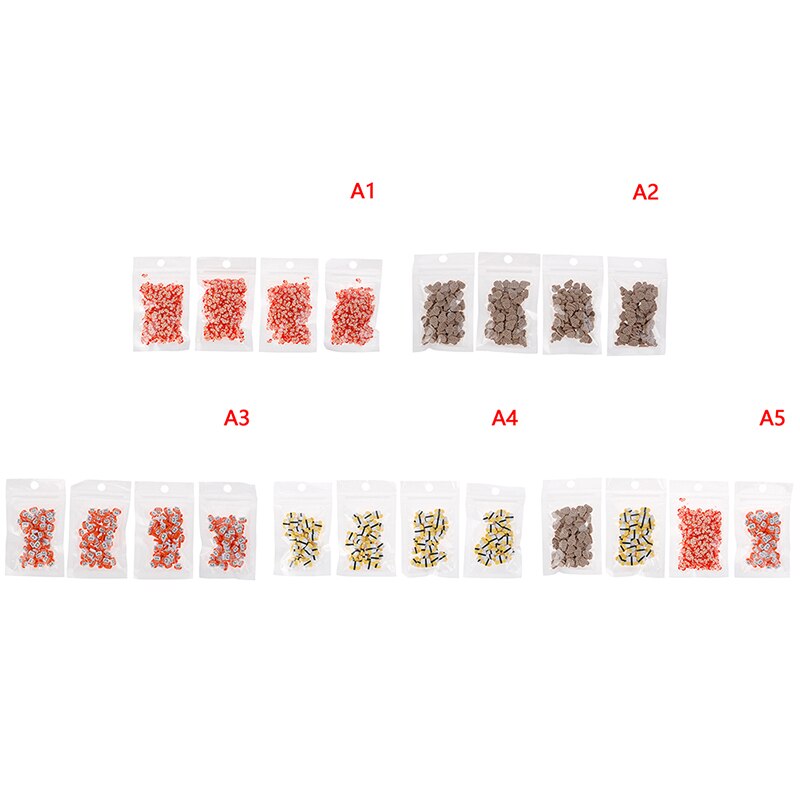4 sacs japonais Simulation Sushi tranches pour bricolage moelleux remplissage paillettes décoration ensemble 10 g/sac