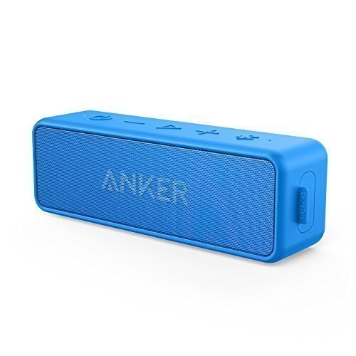 Anker Soundcore 2 Draagbare Bluetooth Draadloze Speaker Beter Bass 24-Uur Speeltijd 66ft Bluetooth Bereik IPX7 Water Weerstand: Blue