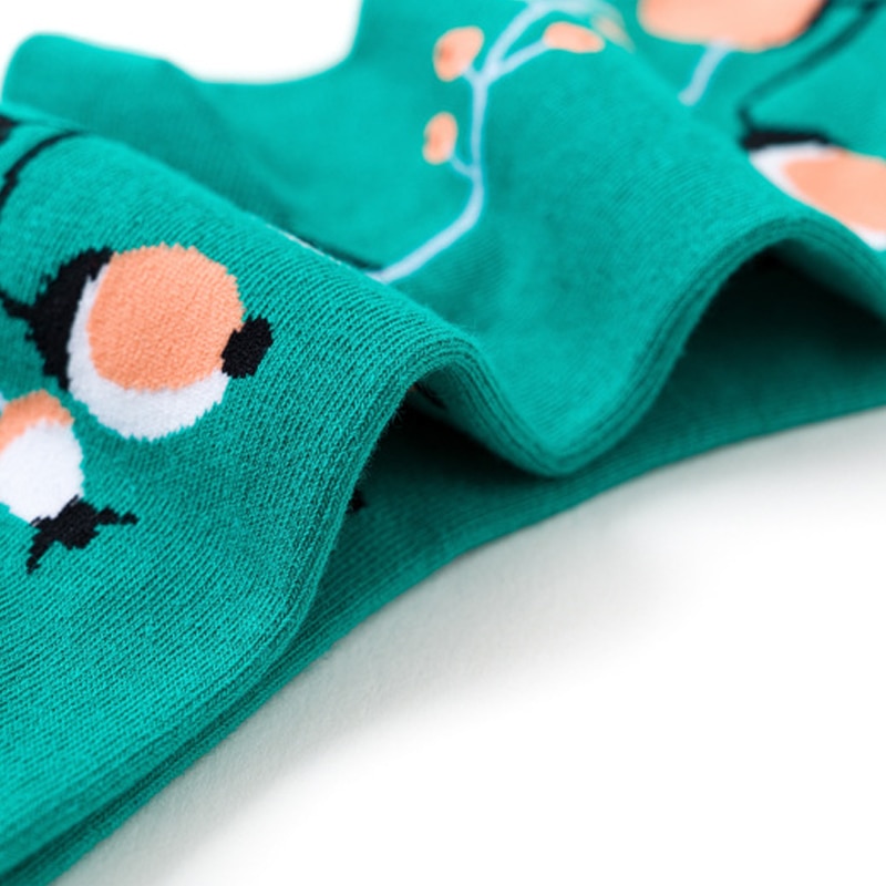 Tegneserie nylon sjov sød kawaii kort dame blomst streetwear kvinder sokker varm sjov hvid kort vinter bomuld glade ankelsokker