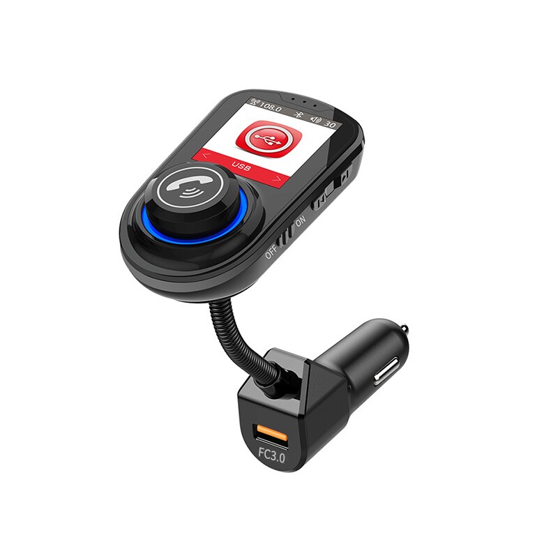 Auto Mp3 Bluetooth Speler Kleur Groot Scherm Lossless Sound Lcd Digitale Voltmeter Dual Usb Car Charger Fm-zender