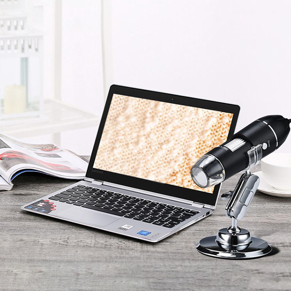 1600X USB Digital Mikroskop Elektronische Mikroskop Kamera Endoskop 8 LED Lupe Einstellbare Vergrößerung mit Stand Für PC