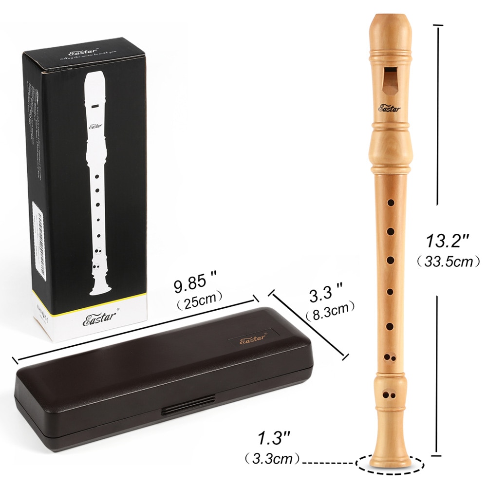 Eastar Maple Wood Soprano Recorder Set C Key Baroq... Grandado