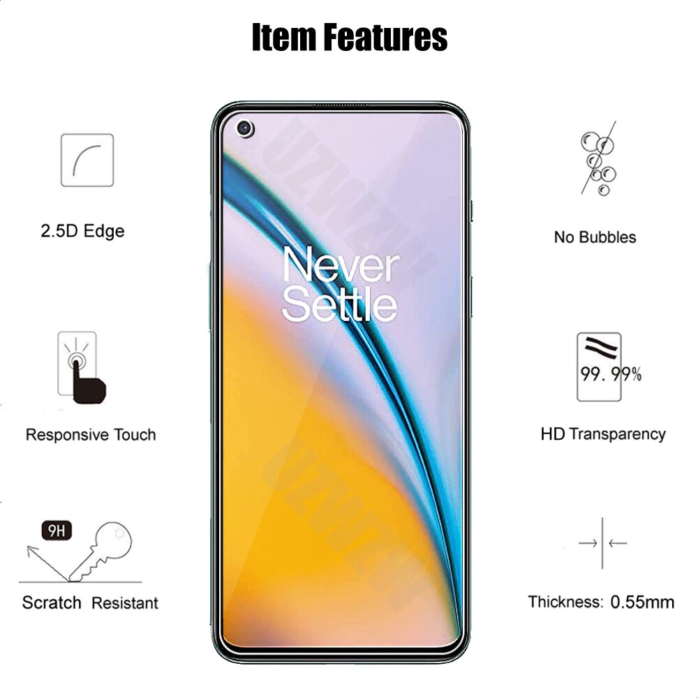 Voor Oneplus Nord 2 5G Premium Gehard Glas Screen Protector Beschermende Film Hd Clear Beschermen Guard