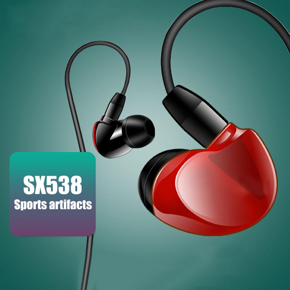 Sx538 draagbare subwoofer in-ear bekabelde oordopjes 3.5mm universele sport gaming muziek oordopjes met microfoon headset voor telefoon