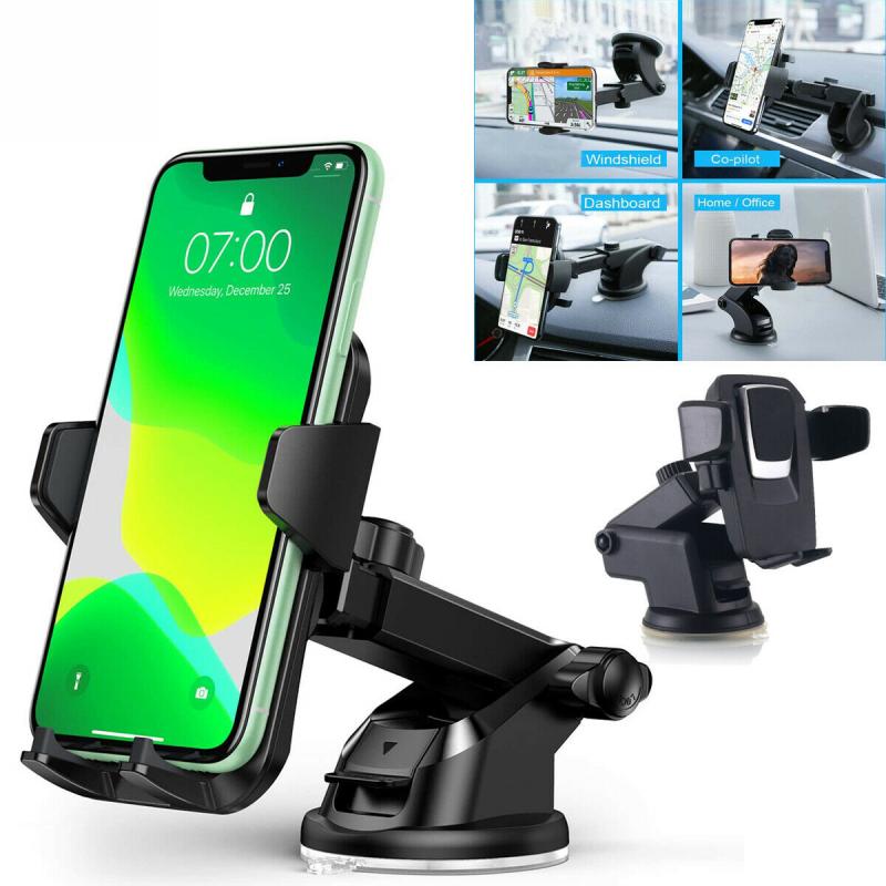 Auto Car Phone Holder 360 Degrees Smartphone Car Mount Stand Adjustable Phone Mounting Suction Cup Bracket Car Stying